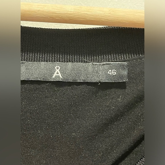 Ahlens Swedish V Neck Sheer Long Sleeve Gauzy Top Blouse size 10 / 12 Large EUC - Picture 2 of 10